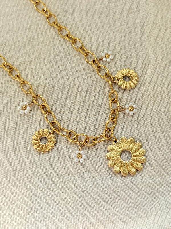 Collier breloques ANNA - Full feuilles d'or – Image 2