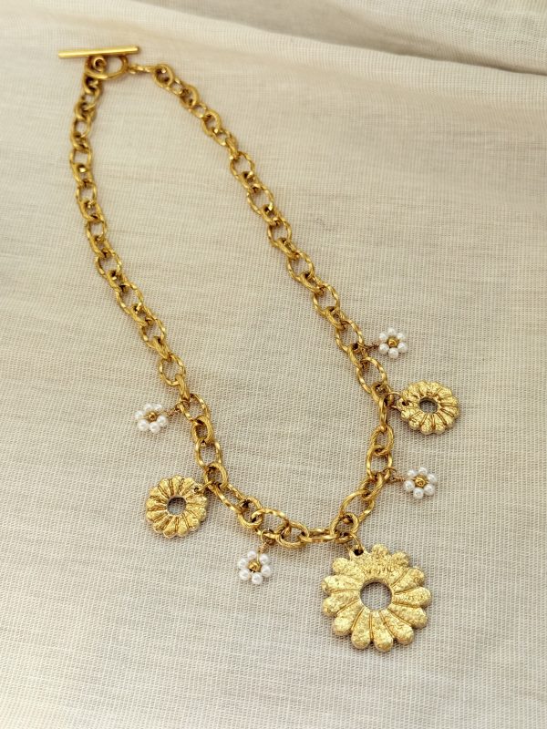 Collier breloques ANNA - Full feuilles d'or – Image 3