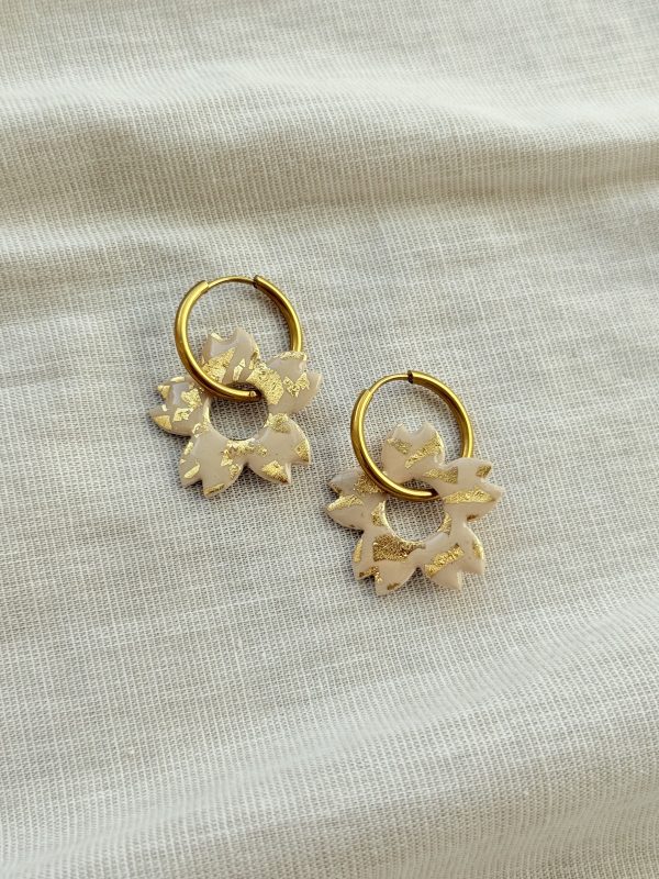 AZILIZ - Beige feuilles d'or