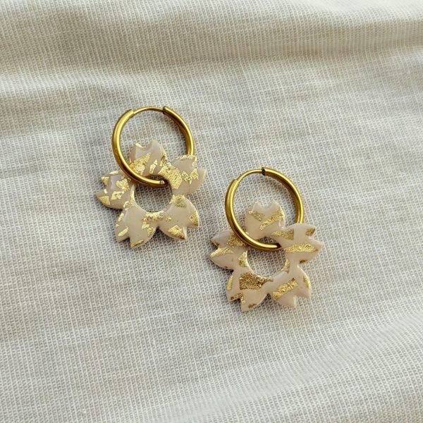 AZILIZ - Beige feuilles d'or