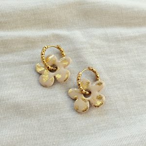SOLÉNA - Beige feuilles d'or