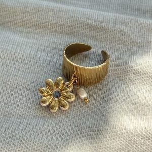 Bague Breloques MAËLYS - Full feuilles d'or