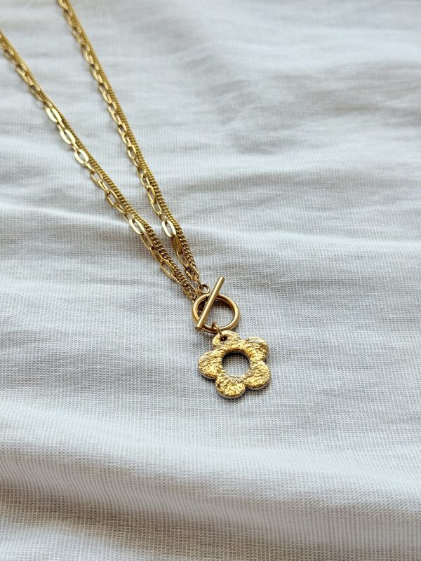 Collier pendentif YUNA - Full feuilles d'or – Image 2