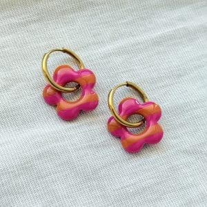 YUNA - Rayure Cognac/Rose