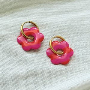 ENORA - Rayure cherry bloom / framboise