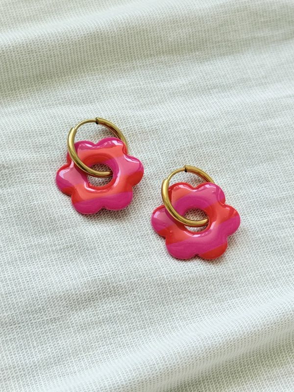 ENORA - Rayure cherry bloom / framboise