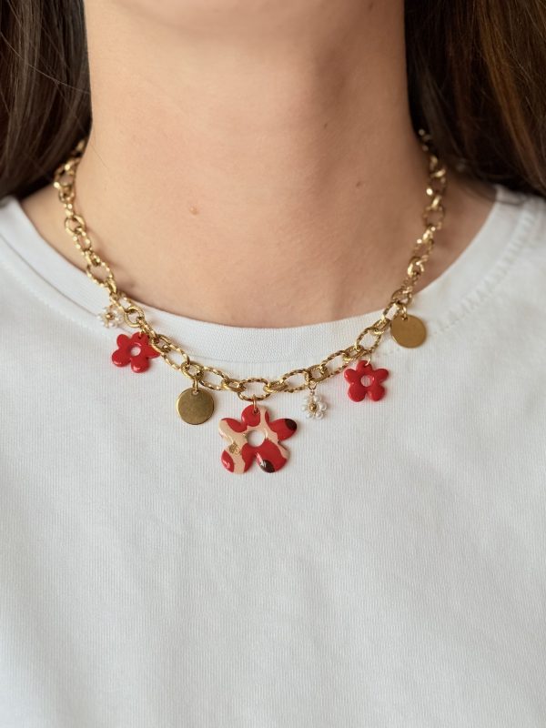 Collier breloques SOLENA - Coquelicot Cherry Boom
