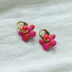 Mini SOLENA - Rayure cherry boom / framboise