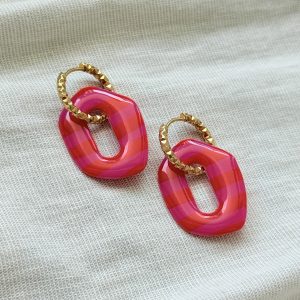 LOANE - Rayure cherry boom / framboise