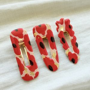 Barrettes - Coquelicot Cherry Boom