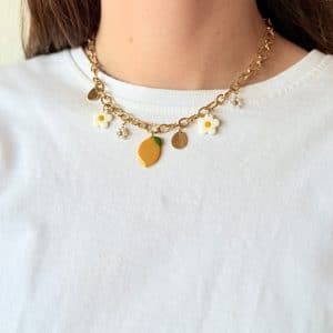 Collier breloques - CITRON