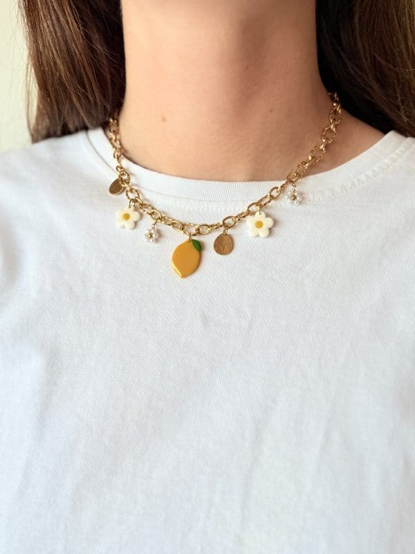 Collier breloques - CITRON