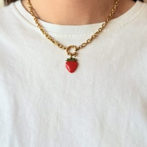 Collier pendentif - FRAISE