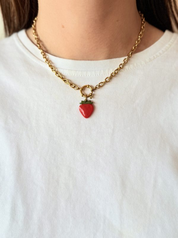 Collier pendentif - FRAISE
