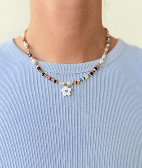 Collier pendentif - perles