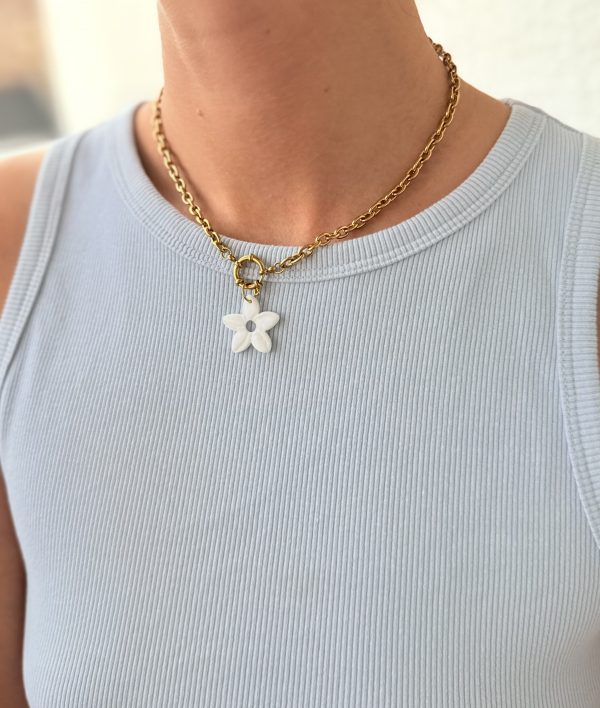 Collier pendentif IZABEL - Blanc nacré – Image 2