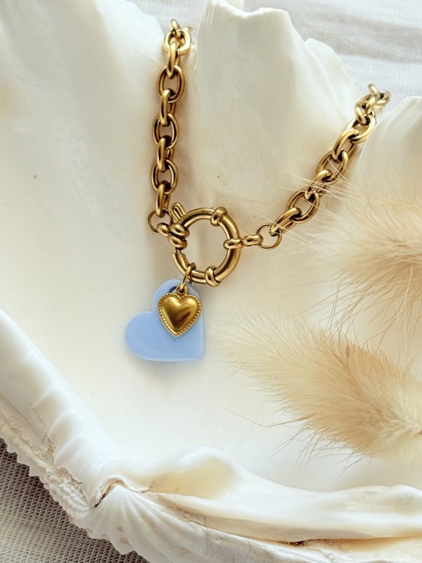 Bracelet - cœur bleu ciel – Image 2