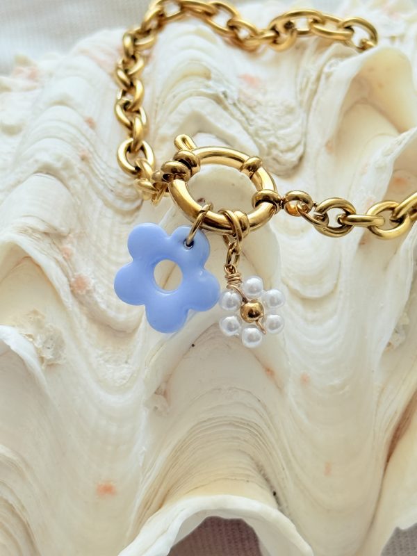 Bracelet - mini fleur bleu ciel – Image 2