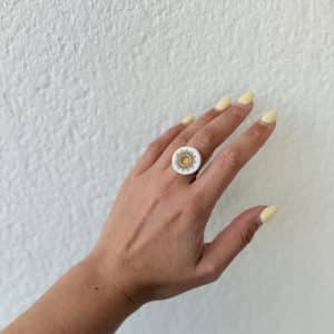 Bague HEOL - Blanc nacré