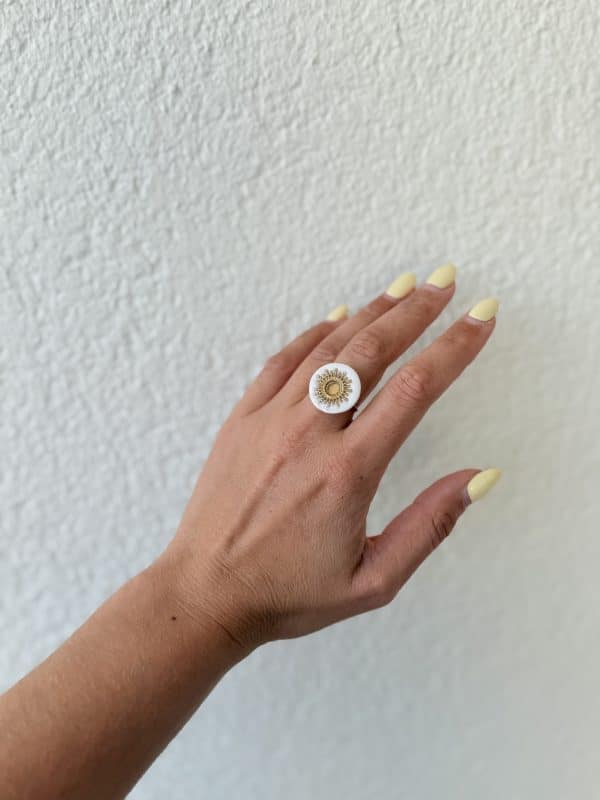 Bague HEOL - Blanc nacré
