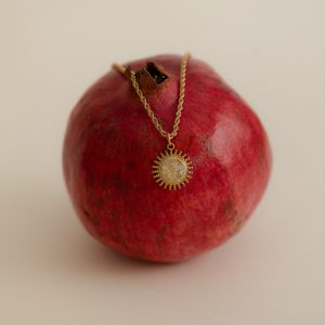 Collier SALOMÉ - Beige feuilles d'or