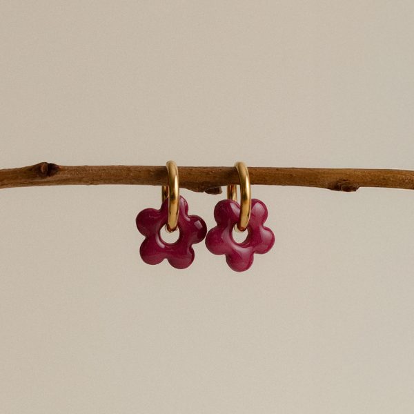 Mini créoles ENORA - prune