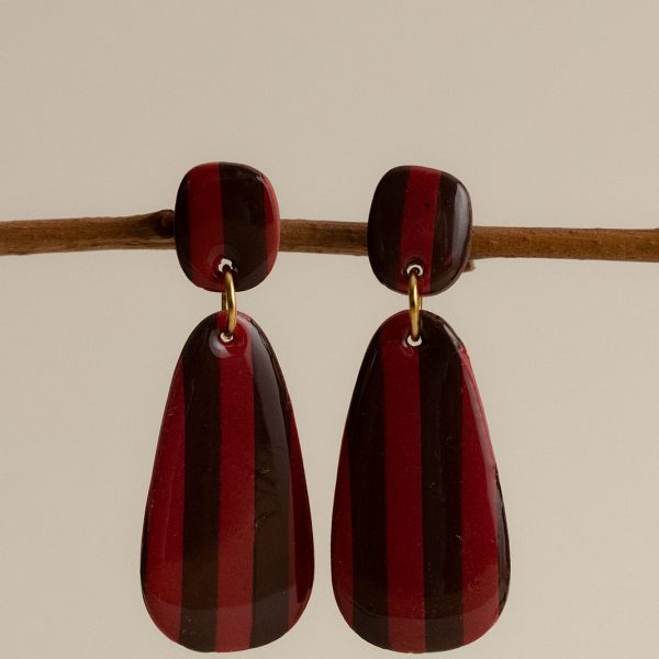 YZÉE - Rayures Bordeaux/Chocolat