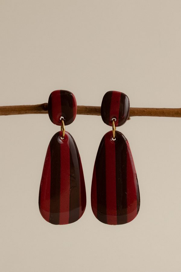 YZÉE - Rayures Bordeaux/Chocolat