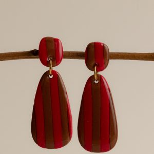 YZÉE - Rayures Rouge/Caramel