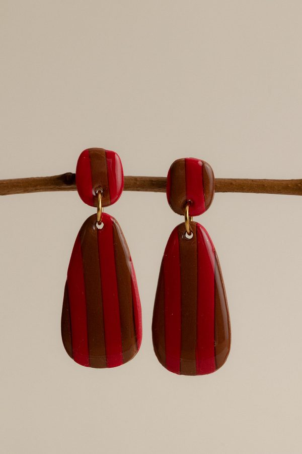 YZÉE - Rayures Rouge/Caramel