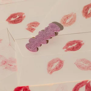 Barrette - Rose paillette