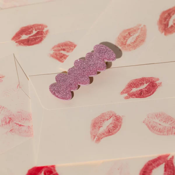 Barrette - Rose paillette