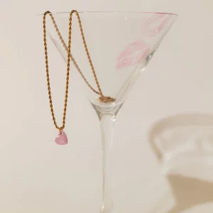 Collier Mini VALENTINE - Rose paillette