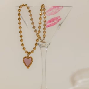 Collier VALENTINE - Rose poudré