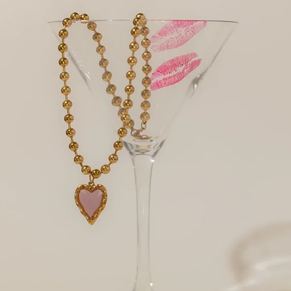 Collier VALENTINE - Rose poudré