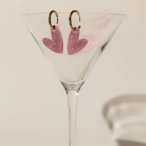 Créoles - VALENTINE - Rose paillette