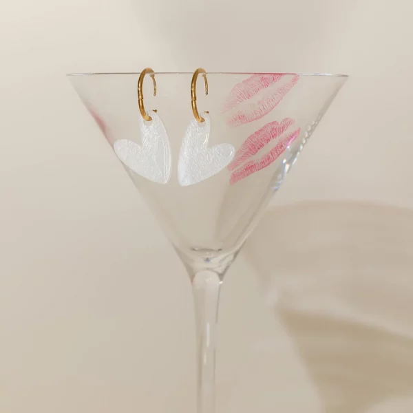 Créoles - VALENTINE - Blanc nacré