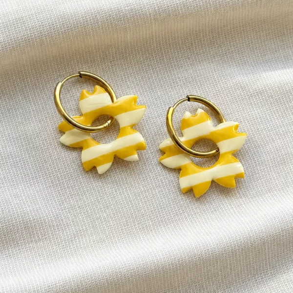 Créoles AZILIZ - rayée jaune