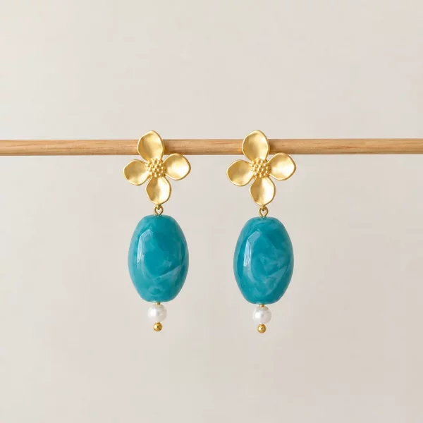 Boucles d'oreilles ALMA - turquoise